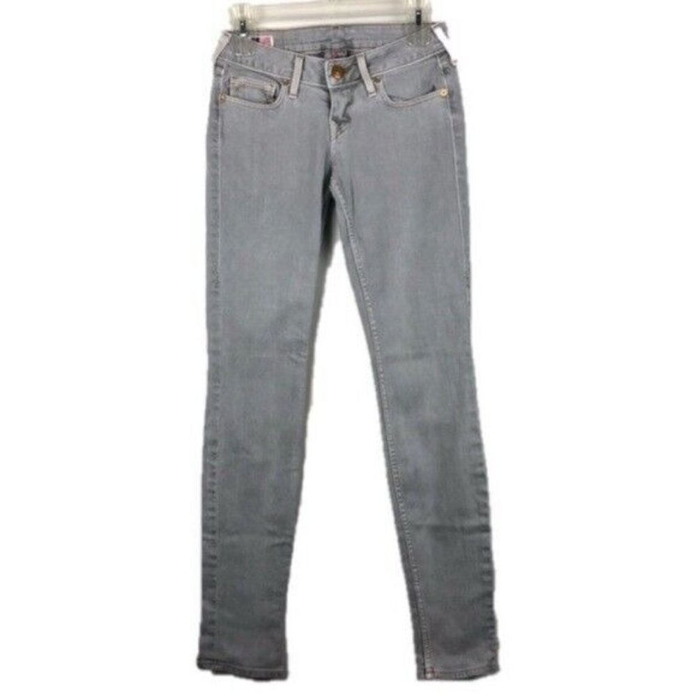 True Religion Shannon Jeans in Gray Womens Size 25 Skinny Denim‎